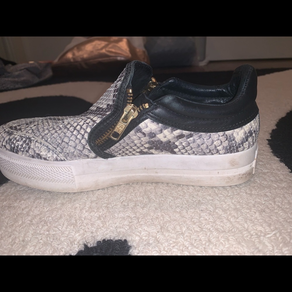 ASH snake skin leather slip on shoes